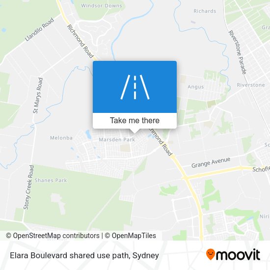 Elara Boulevard shared use path map