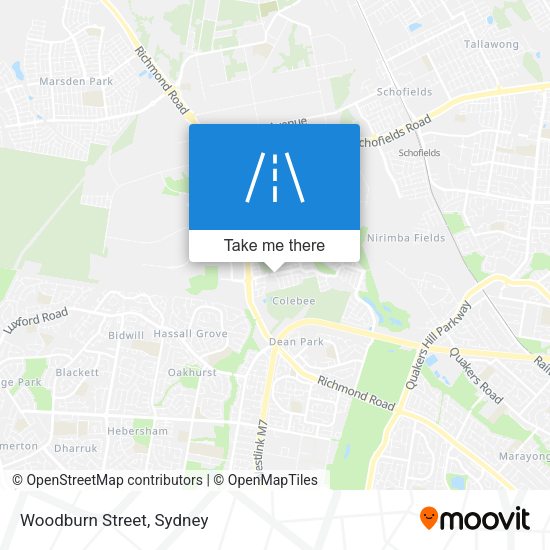 Woodburn Street map