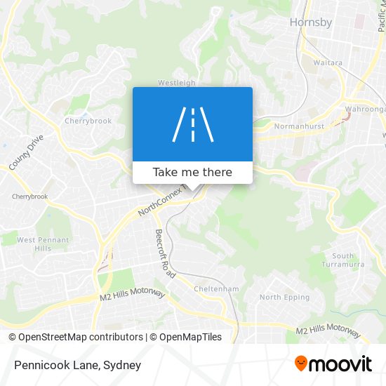 Pennicook Lane map