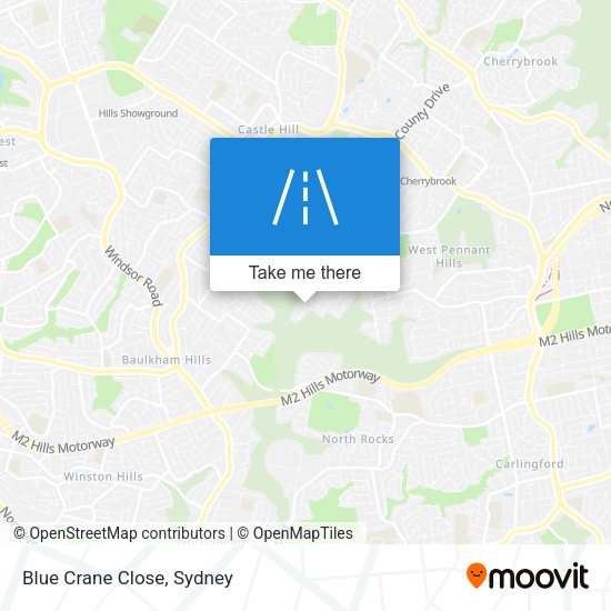 Blue Crane Close map
