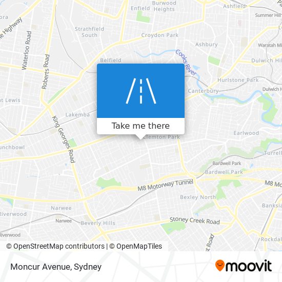 Moncur Avenue map