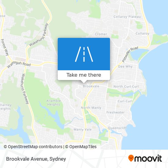 Mapa Brookvale Avenue