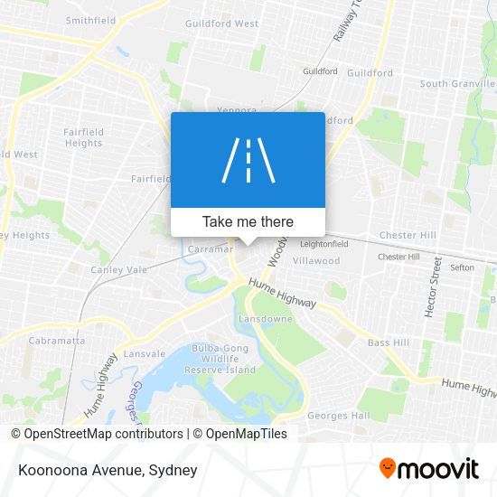 Koonoona Avenue map