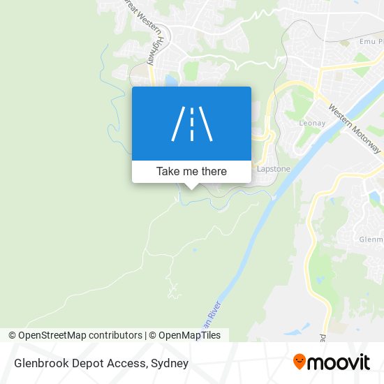 Mapa Glenbrook Depot Access