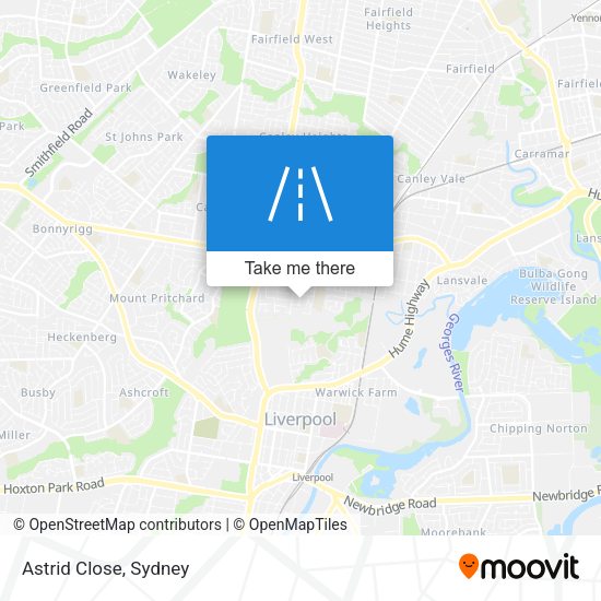 Astrid Close map