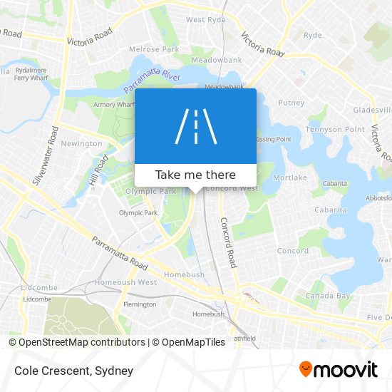 Mapa Cole Crescent