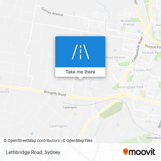 Mapa Lethbridge Road