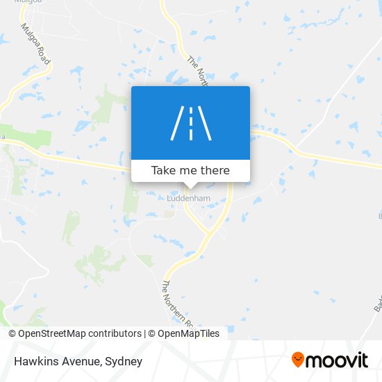 Mapa Hawkins Avenue