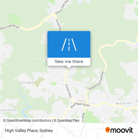 High Valley Place map