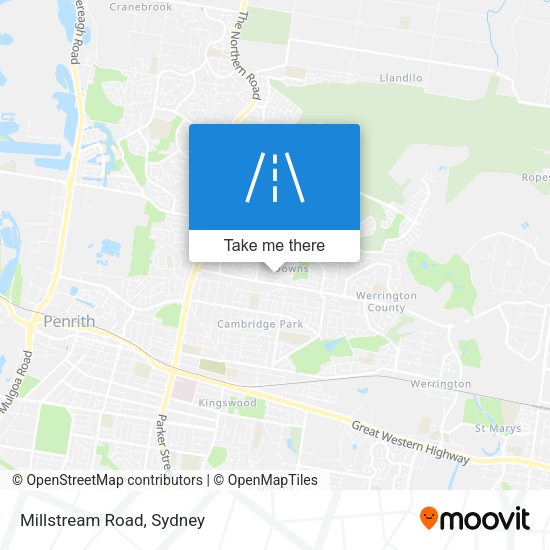 Millstream Road map