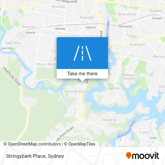 Mapa Stringybark Place
