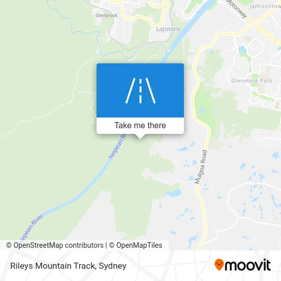 Mapa Rileys Mountain Track