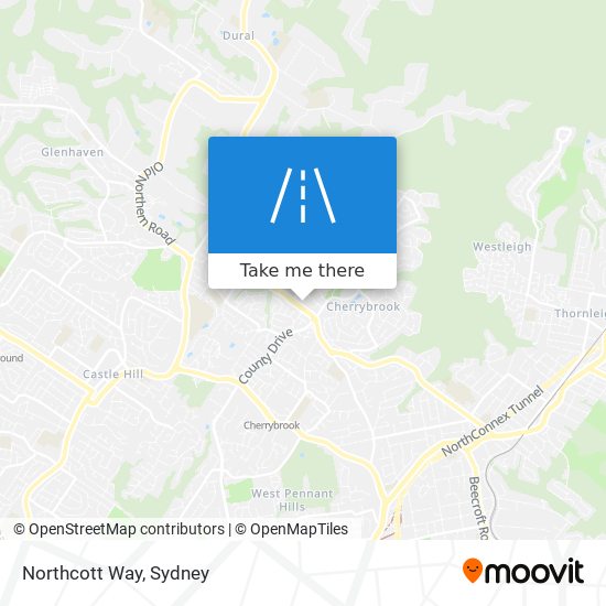 Northcott Way map