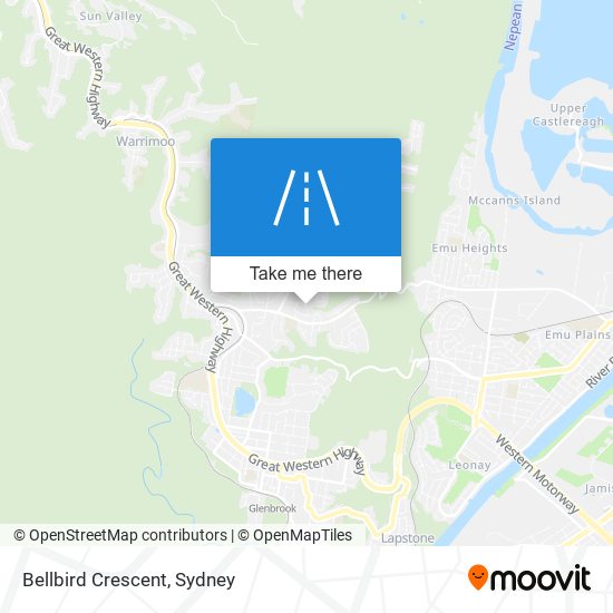 Bellbird Crescent map