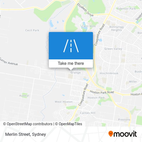 Merlin Street map