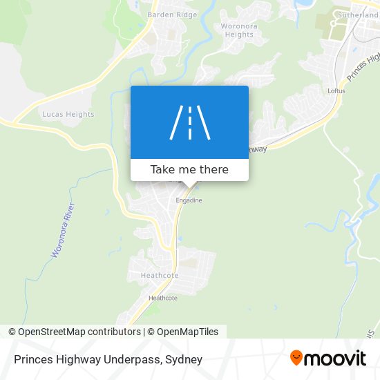 Princes Highway Underpass map