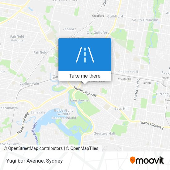Yugilbar Avenue map