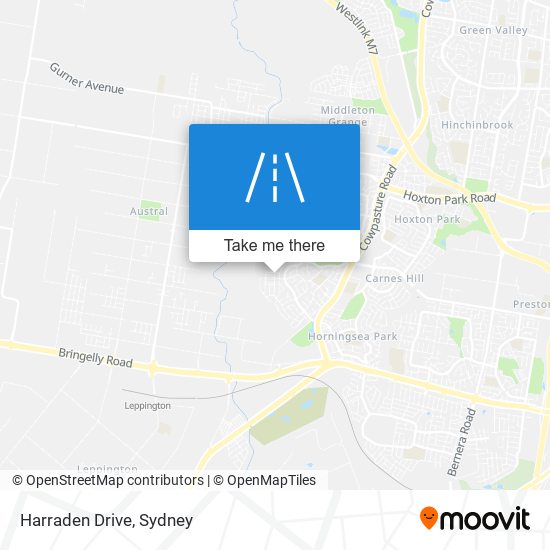 Mapa Harraden Drive