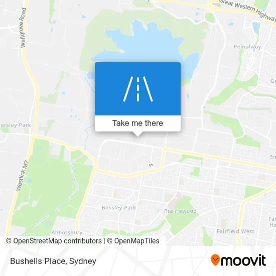 Mapa Bushells Place