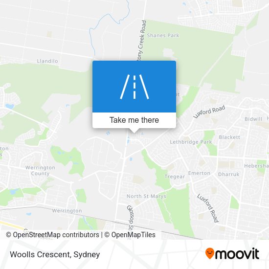 Woolls Crescent map