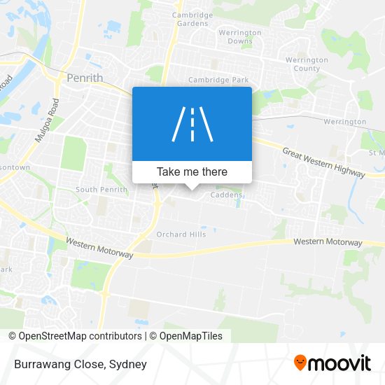 Burrawang Close map