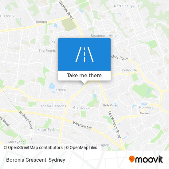 Boronia Crescent map