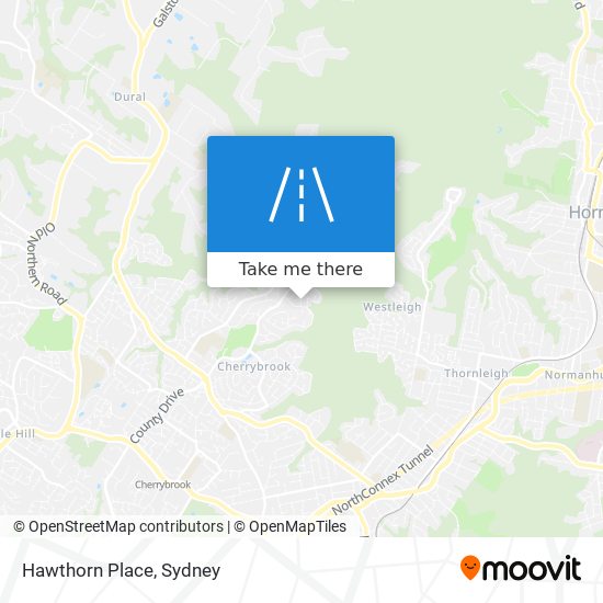 Mapa Hawthorn Place