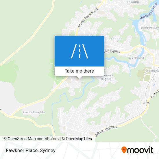 Fawkner Place map