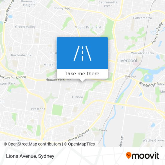 Mapa Lions Avenue