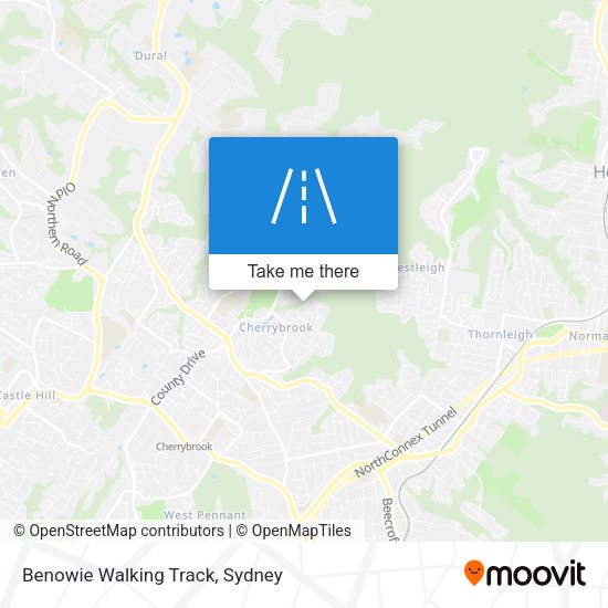 Benowie Walking Track map