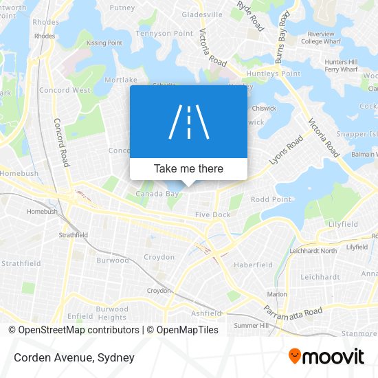 Corden Avenue map