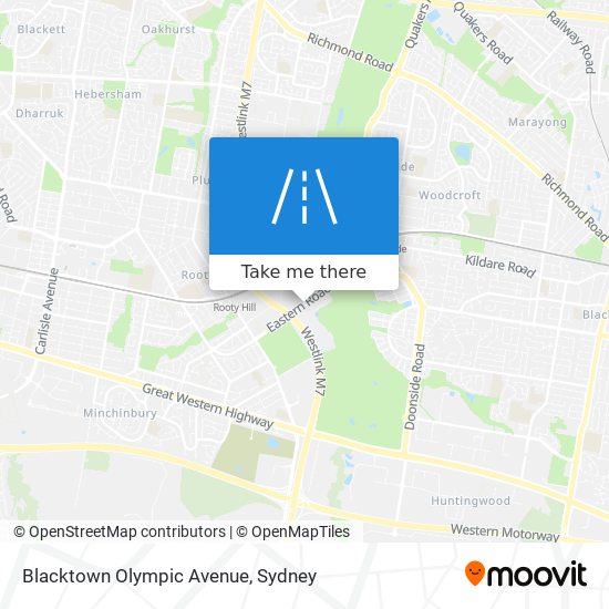 Blacktown Olympic Avenue map