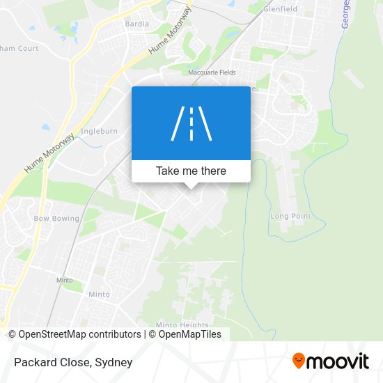 Packard Close map