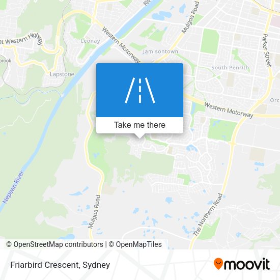 Friarbird Crescent map