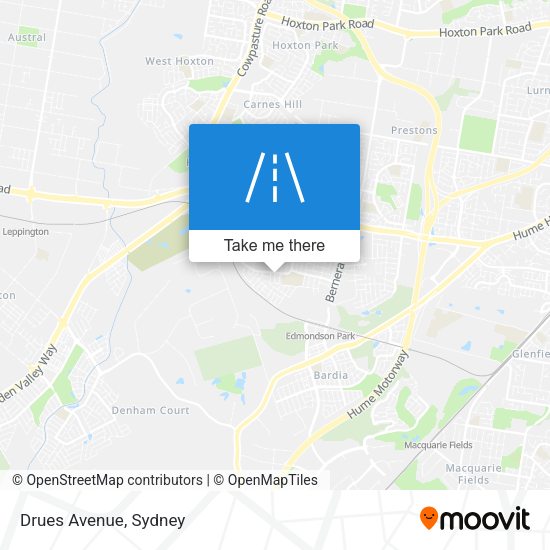 Drues Avenue map