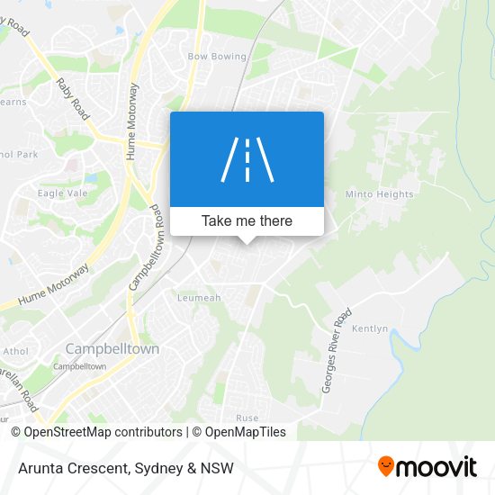 Arunta Crescent map