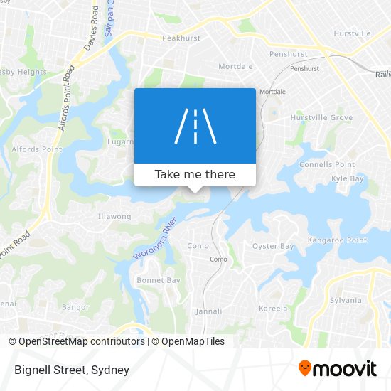 Mapa Bignell Street