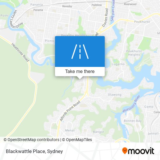 Blackwattle Place map