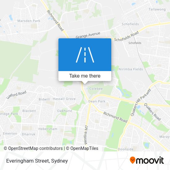 Everingham Street map