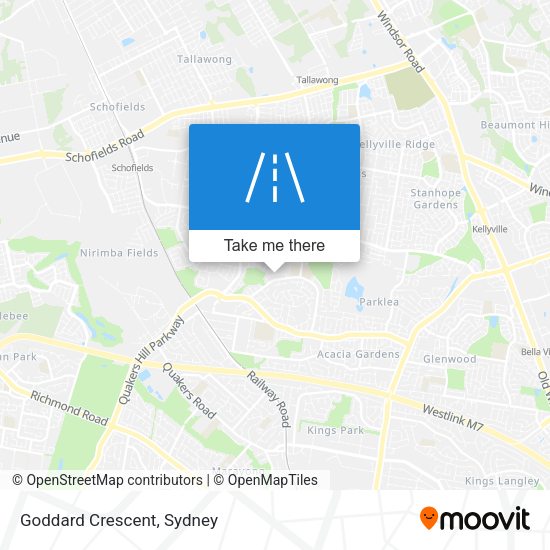Goddard Crescent map