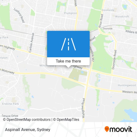 Aspinall Avenue map