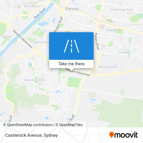 Castlerock Avenue map