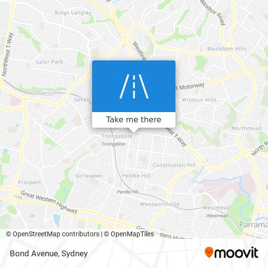 Mapa Bond Avenue