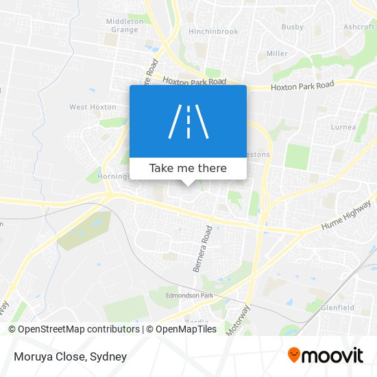 Mapa Moruya Close