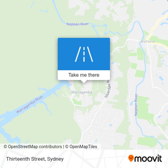 Thirteenth Street map