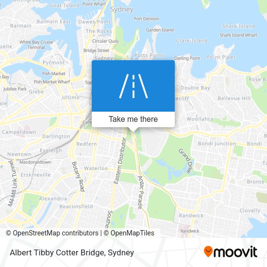 Albert Tibby Cotter Bridge map