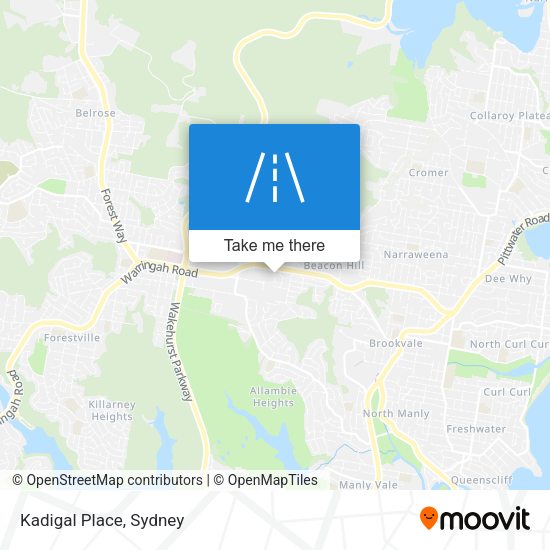 Kadigal Place map