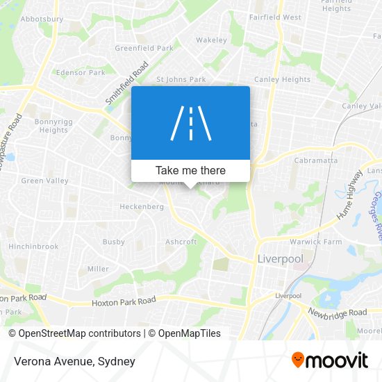 Verona Avenue map