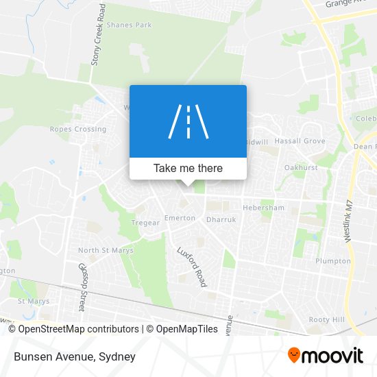 Bunsen Avenue map
