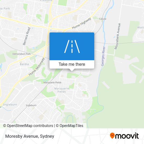 Moresby Avenue map